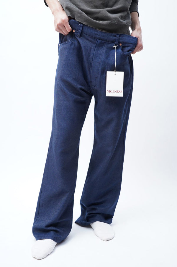 N.CLAPTON -Semi-Flared Denim Easy Pants-