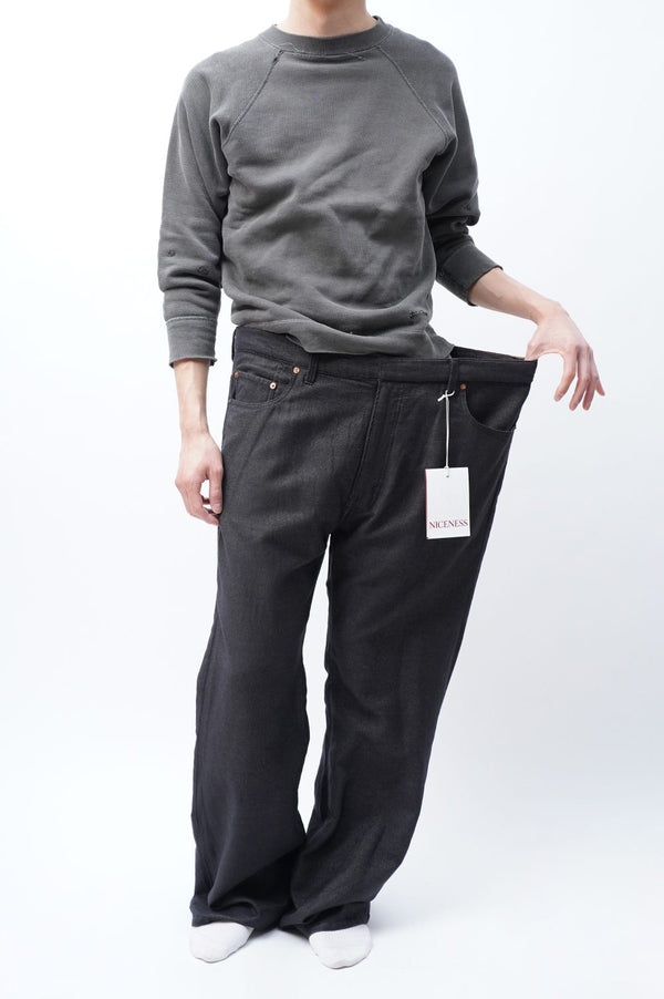 N.CLAPTON -Semi-Flared Denim Easy Pants-