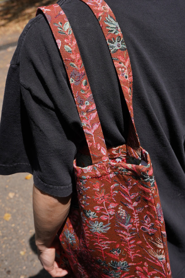 Gobelinbag -Mini Flower II Redbrown