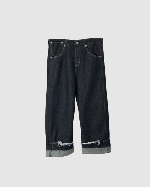 DEAN BLUE -Oversized denim trousers- [INDIGO/WASH]