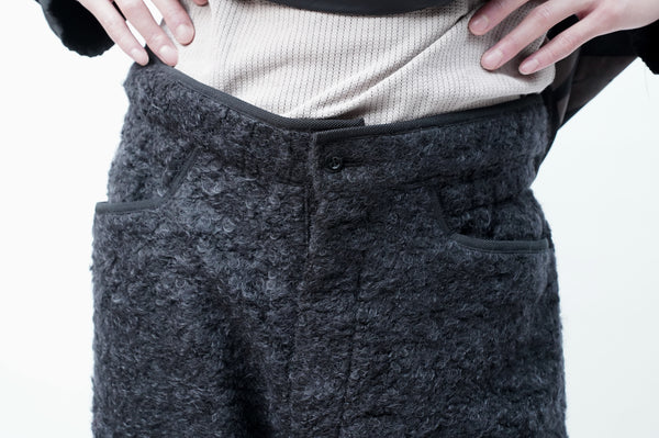 -Gathered Curly, Fluffy, Huggy Trousers-