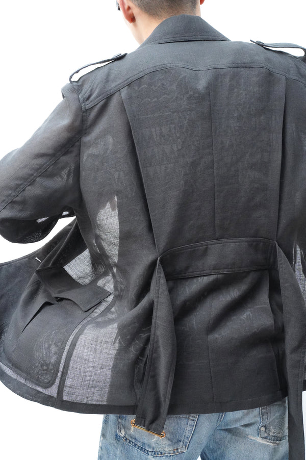 -Polyester mesh safari jacket-