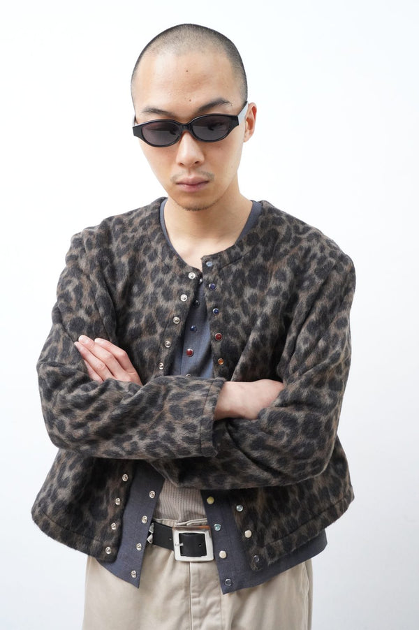 [MANHOLE EDITION] -Leopard Cardigan with Treasure Buttons-
