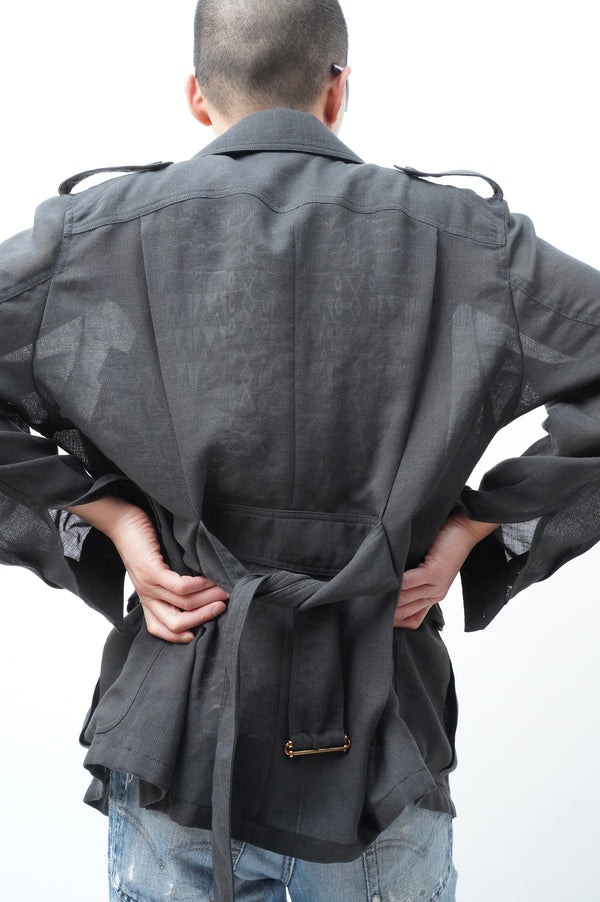 -Polyester mesh safari jacket-
