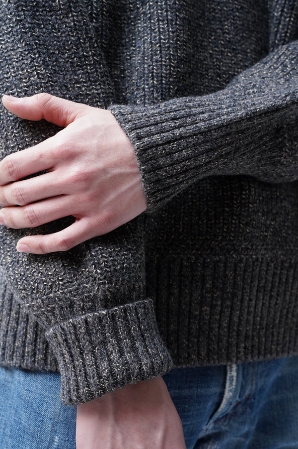 B.BILLIE -Wool Chambray Mechanical Beach Sweater