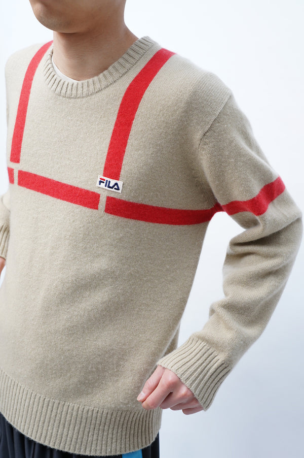 90's "FILA" -Cashmere Knit Sweater-