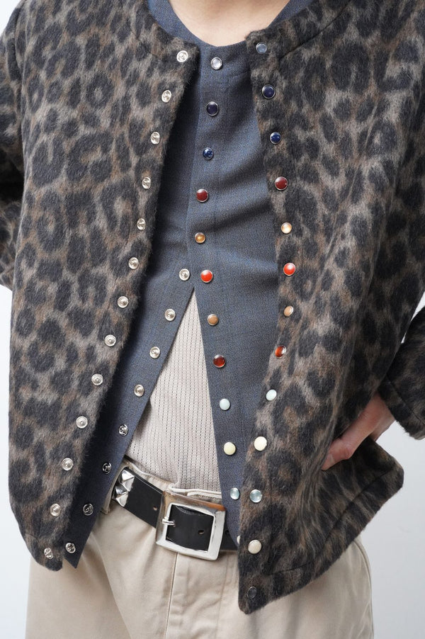 [MANHOLE EDITION] -Leopard Cardigan with Treasure Buttons-