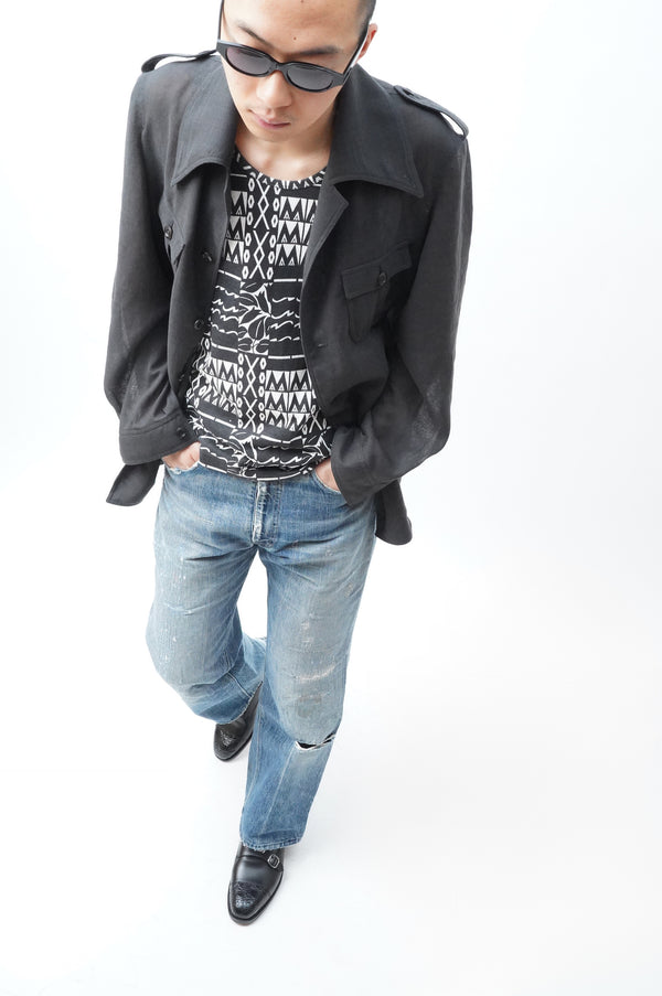 -Polyester mesh safari jacket-