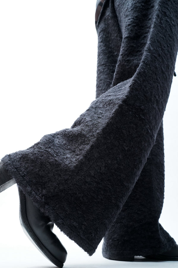 -Gathered Curly, Fluffy, Huggy Trousers-