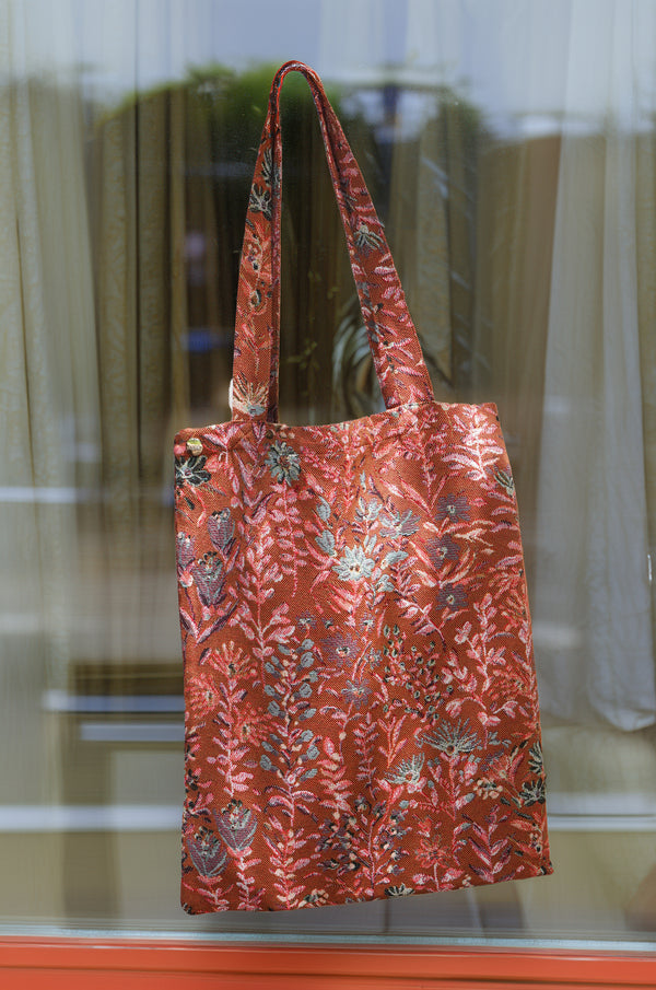 Gobelinbag -Mini Flower II Redbrown