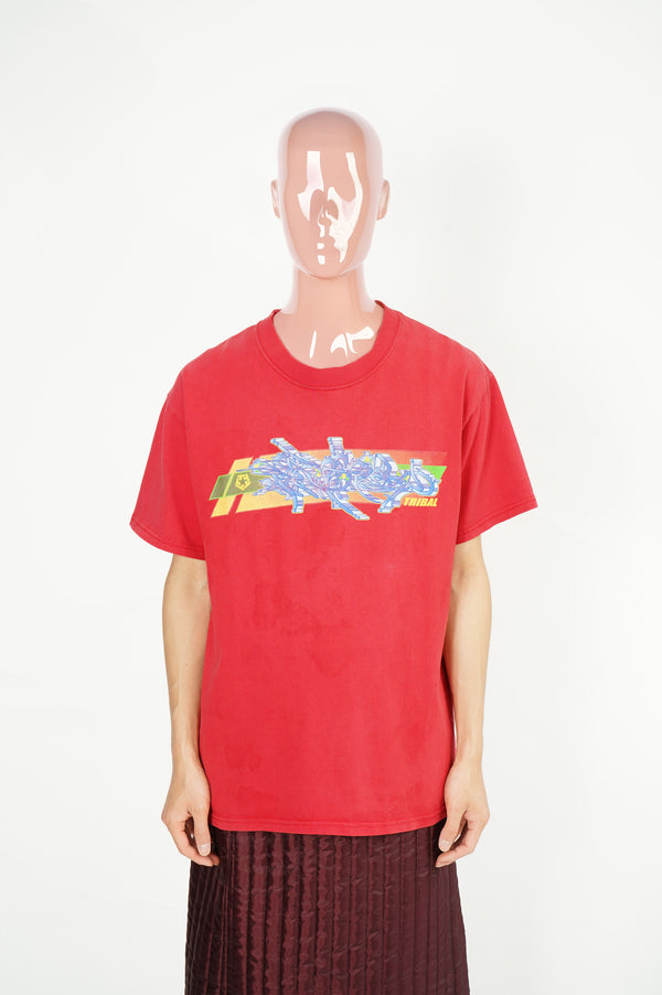 90's "TRIBAL USA" -Logo Printed S/S Tee-