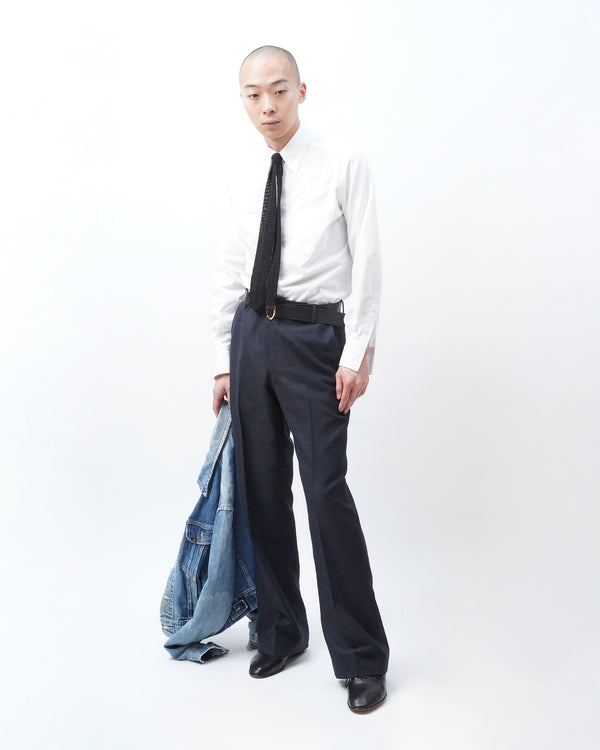 -Mesh Flared Trousers-