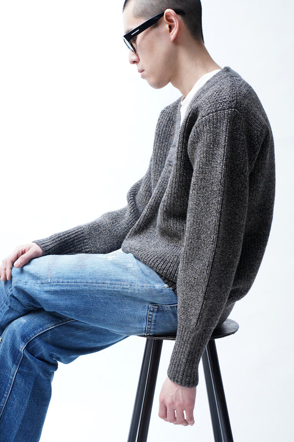 B.BILLIE -Wool Chambray Mechanical Beach Sweater