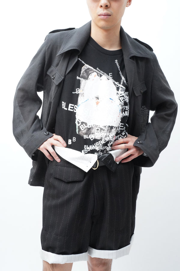 -Polyester mesh safari jacket-