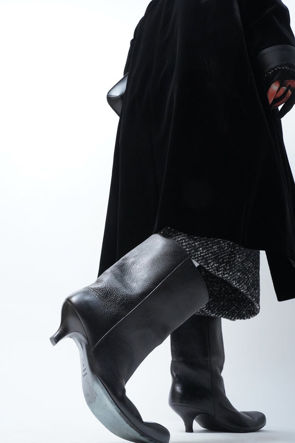 -PULLOVER SMOCK- [BLACK&WHITE TWEED]