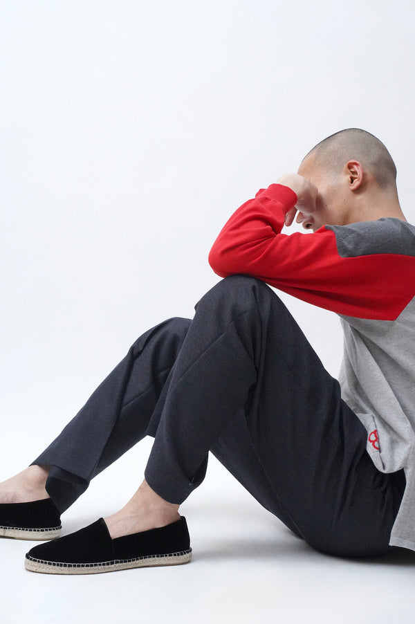-Mesh Flared Trousers-