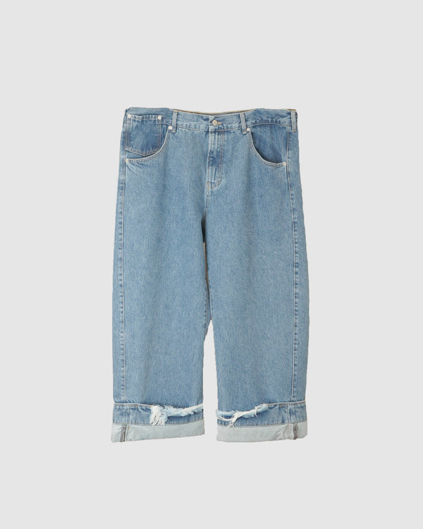 DEAN BLUE -Oversized denim trousers-[STONE]