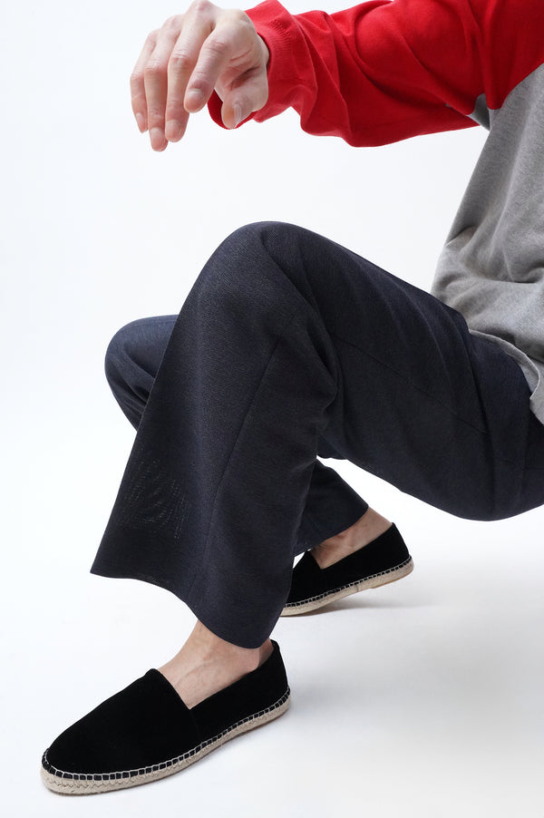 -Mesh Flared Trousers-