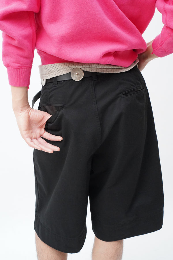 METHOD [Integrated Leather Belt Short Pants]