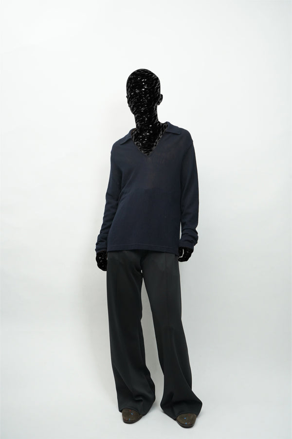 "ARMANI EXCHANGE" -Wool/Acrylic Skipper Polo-
