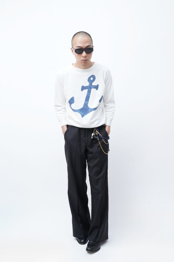 60's "UNKNOWN" -Anker Logo Printed Sweat-