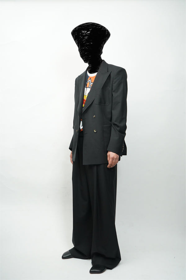 "MARINA YEE" -WIDE LEGGED PLEATED TROUSERS-