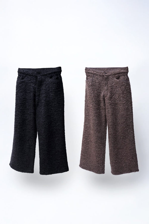 -Gathered Curly, Fluffy, Huggy Trousers-