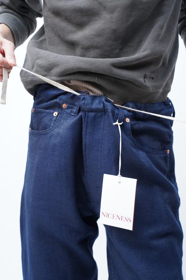 N.CLAPTON -Semi-Flared Denim Easy Pants-