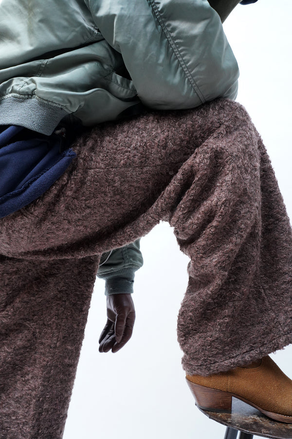 -Gathered Curly, Fluffy, Huggy Trousers-