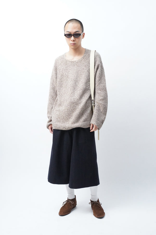 -Cropped Baggy- [Navy Stripe]