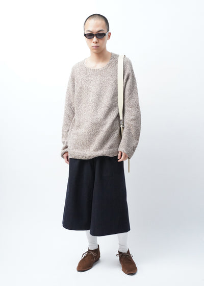 -Cropped Baggy- [Navy Stripe]