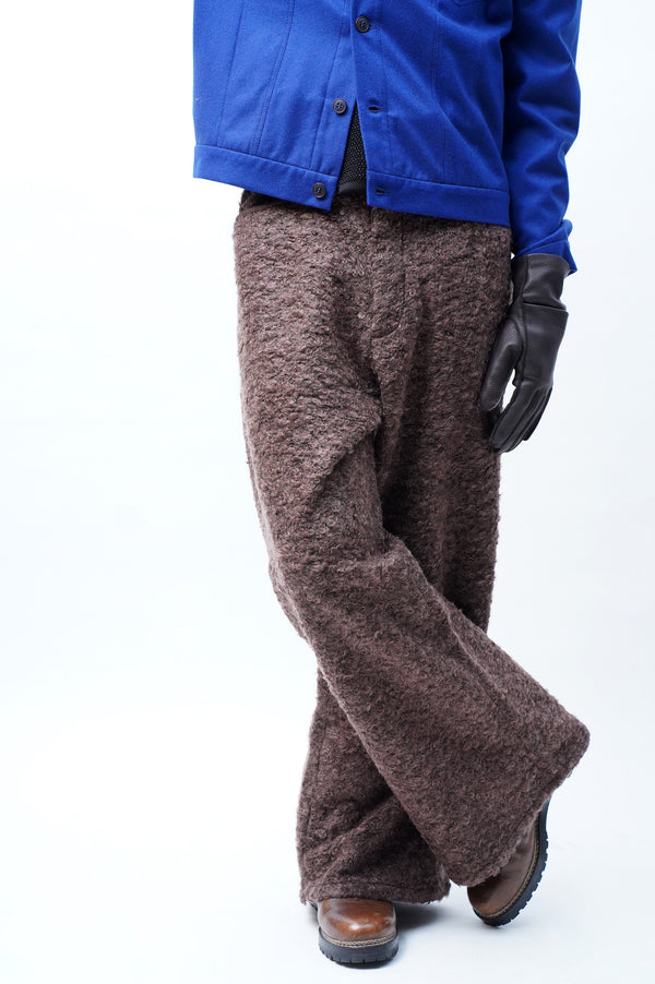 -Gathered Curly, Fluffy, Huggy Trousers-