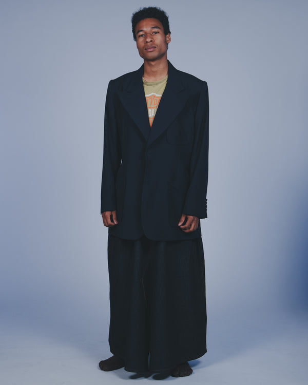 "Mars meets SKEWed" -MEGA WIDE JEAN SKIRT- [ONEWASH]