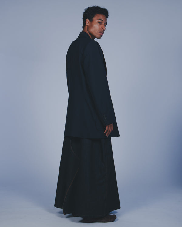 "Mars meets SKEWed" -MEGA WIDE JEAN SKIRT- [ONEWASH]