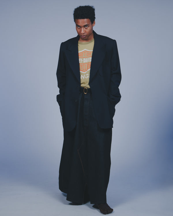 "Mars meets SKEWed" -MEGA WIDE JEAN SKIRT- [ONEWASH]