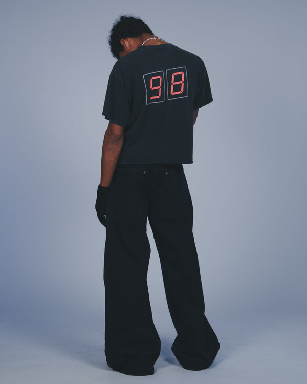 "Mars meets SKEWed" -WIDE LEG BAGGY JEANS- [BLACK]
