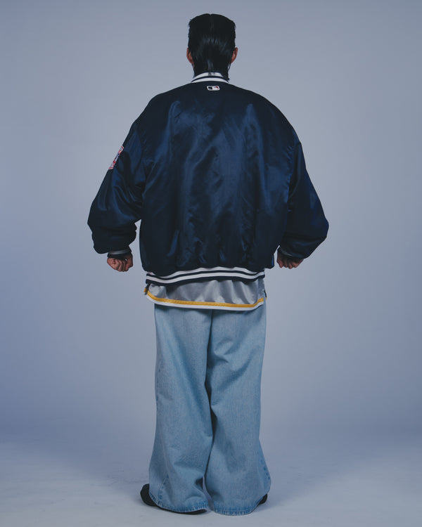 "Mars meets SKEWed" -WIDE LEG BAGGY JEANS- [BLUE]