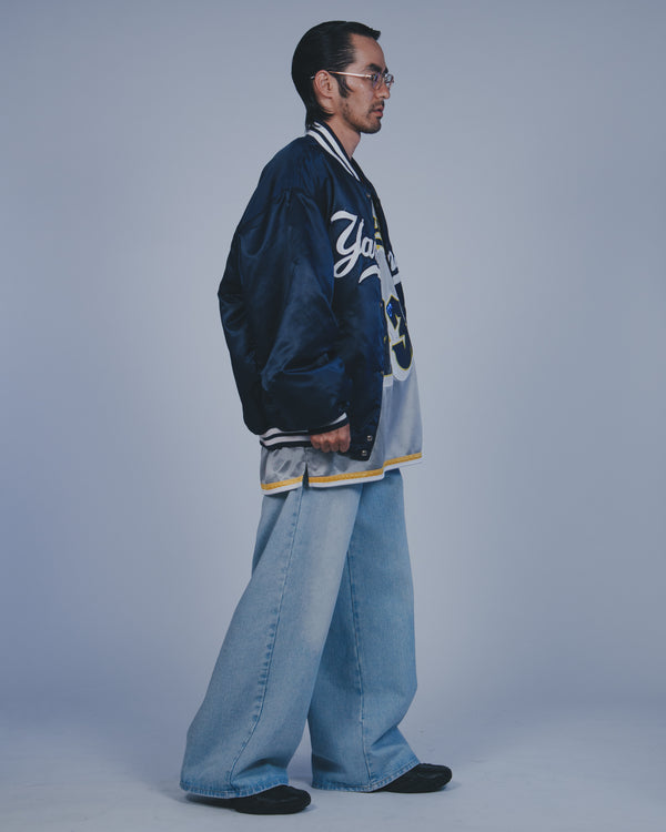 "Mars meets SKEWed" -WIDE LEG BAGGY JEANS- [BLUE]