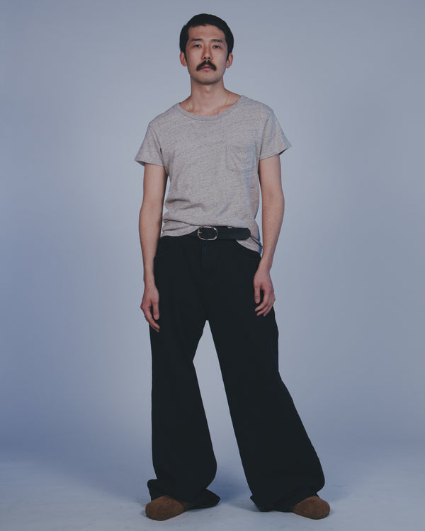 "Mars meets SKEWed" -WIDE LEG BAGGY JEANS- [BLACK]