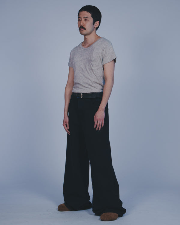 "Mars meets SKEWed" -WIDE LEG BAGGY JEANS- [BLACK]