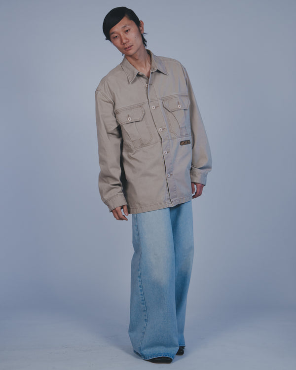 "Mars meets SKEWed" -WIDE LEG BAGGY JEANS- [BLUE]