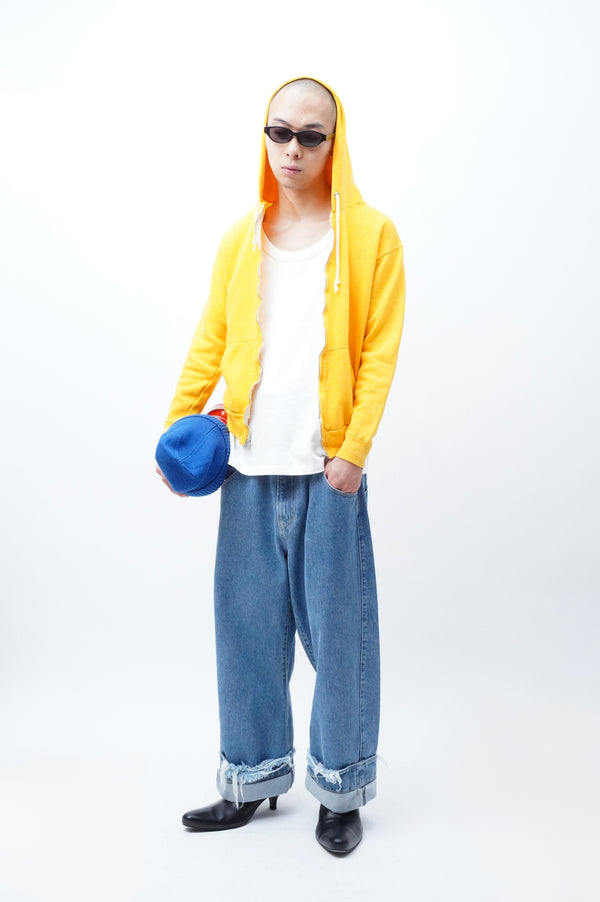 70's "UNKNOWN" -"SOLAR ENERGY" Printed Zip up Sweat Parka-