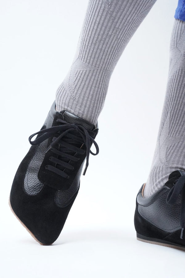 -OBLIQUA SNEAKERS- CALF SKIN/SUEDE