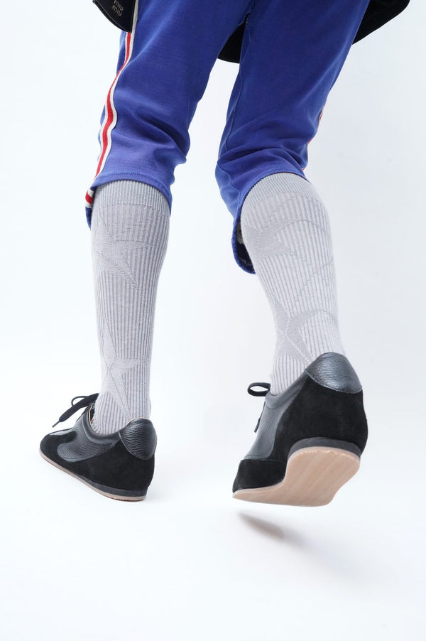 -OBLIQUA SNEAKERS- CALF SKIN/SUEDE