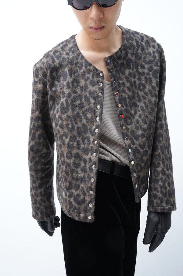 [MANHOLE EDITION] -Leopard Cardigan with Treasure Buttons-