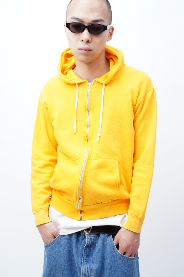 70's "UNKNOWN" -"SOLAR ENERGY" Printed Zip up Sweat Parka-