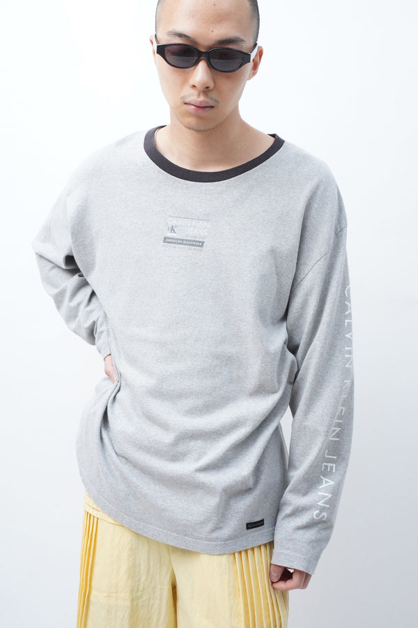 2000’s “CK Calvin Klein Jeans” -Logo Printed L/S Tee-