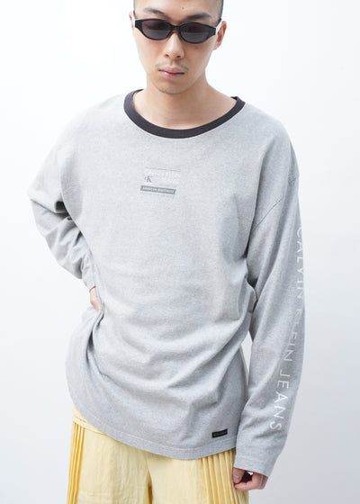 2000’s “CK Calvin Klein Jeans” -Logo Printed L/S Tee-