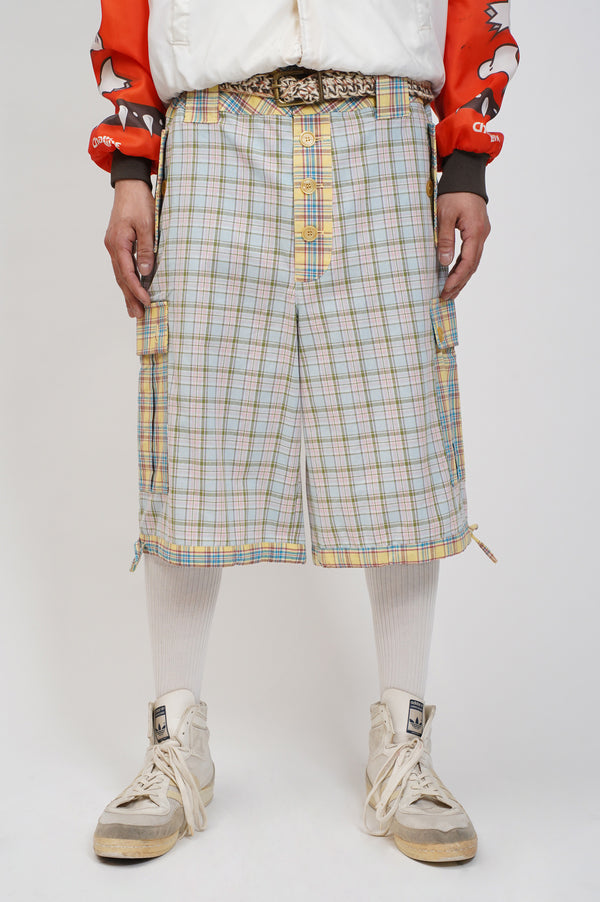"Aris Tatalovich" -PLAID CARGO SHORTS-