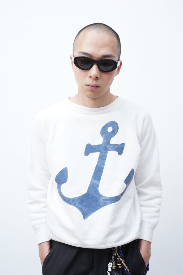 60's "UNKNOWN" -Anker Logo Printed Sweat-